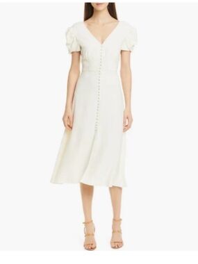 SALONI Off-White Cream Margot Dress